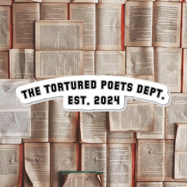 Tortured Poet’s Department Varsity Style Taylor Swift Inspired Vinyl Sticker