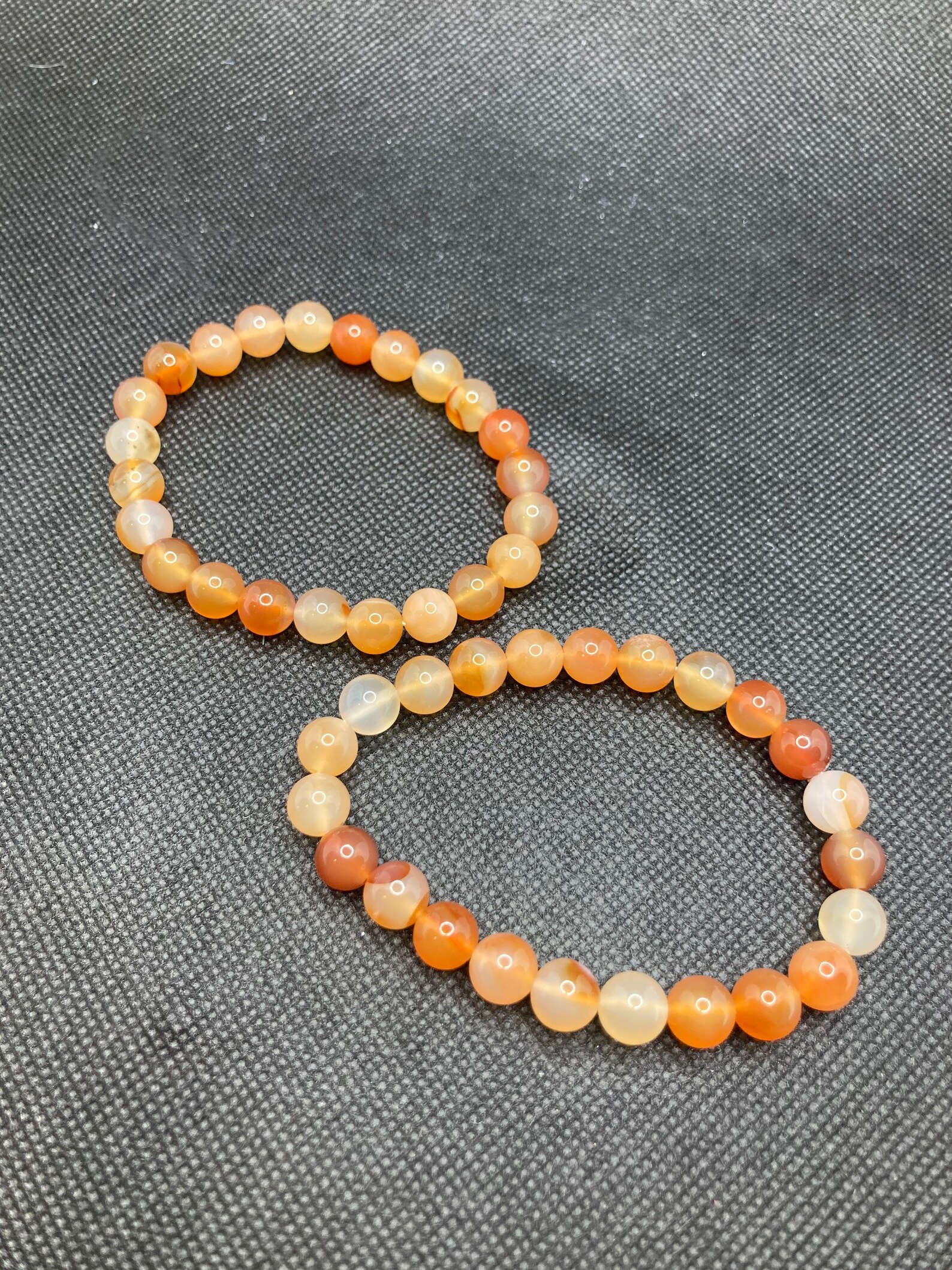Carnelian 8mm Beaded Bracelet | Etsy