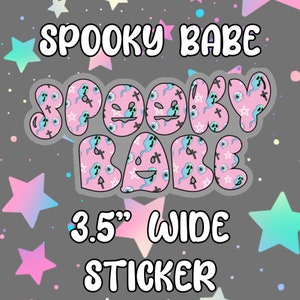Spooky Babe Sticker | Halloween Sticker | Pastel Goth | Laptop Decal | Water Bottle Sticker