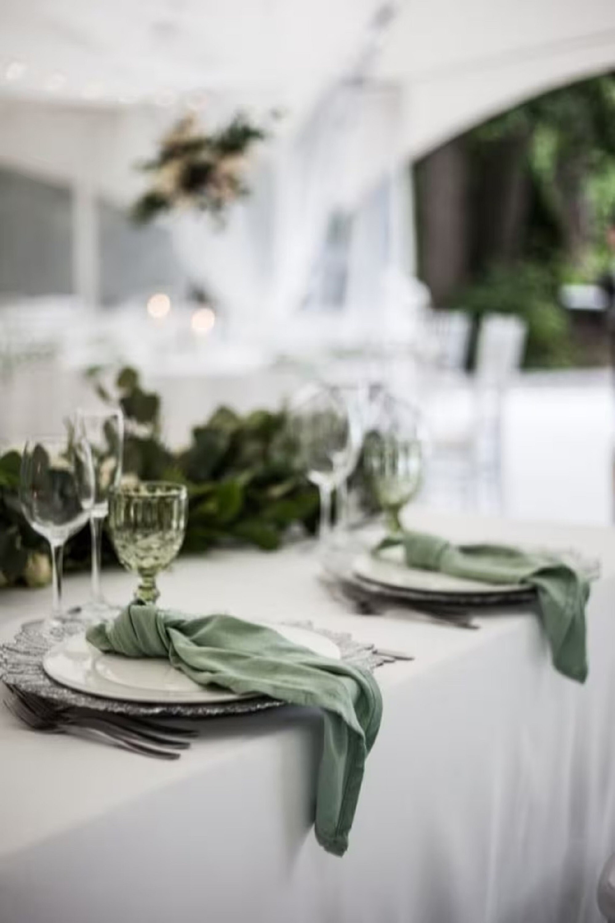 200 Pack Sage Green Napkin, Cotton Napkins, Handmade Napkin, Sage Green