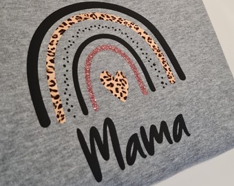 Make It Personal | Mama Rainbow Crewneck Sweater | Metallic & Glitter | Baby Shower Gift | Birthday | Mother's Day | Xmas | Fun