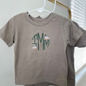 Duck Circle Monogrammed Toddler T-shirt