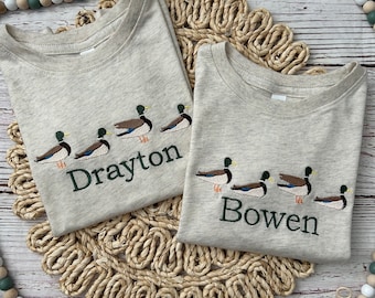 Mallard Duck Embroidered Tshirt - Personalized - Simple Boy Shirts