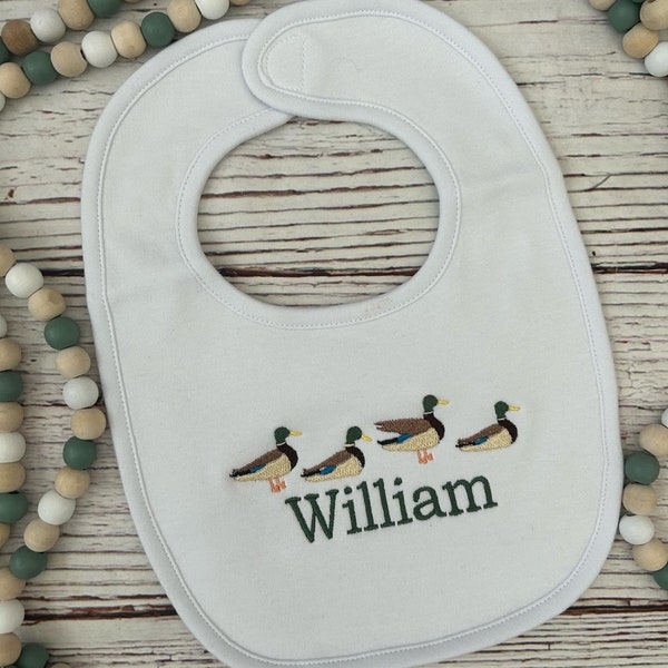 Personalized Mallard Duck Bib