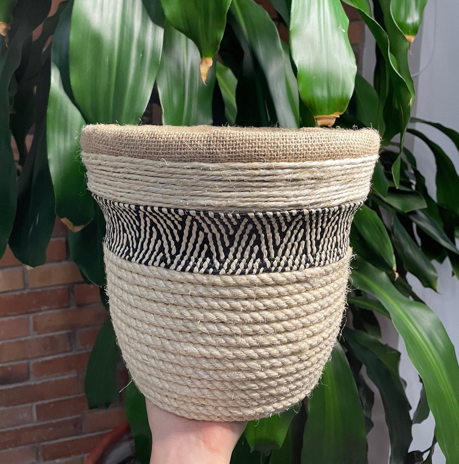 Handmade Jute Basket Basket for Indoor Plants Home Decor and Etsy