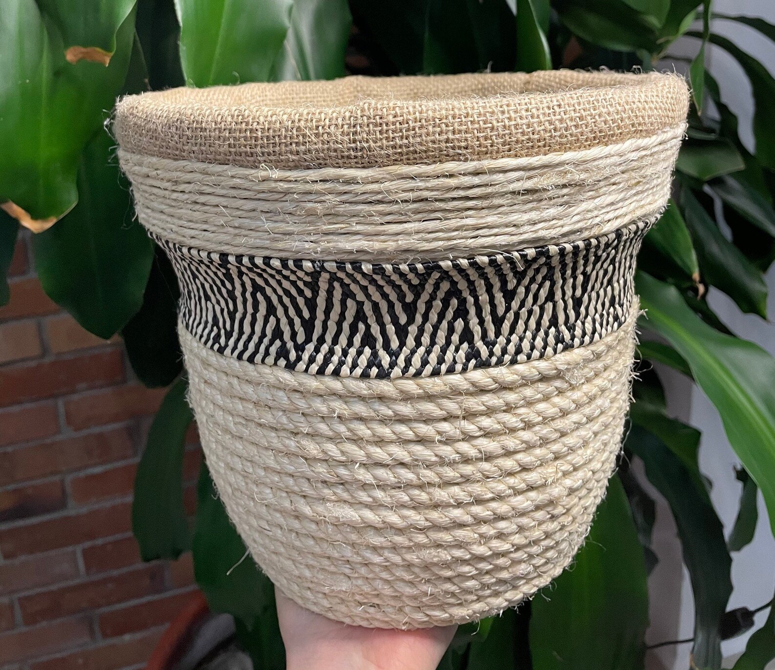 Handmade Jute Basket Basket for Indoor Plants Home Decor and Etsy