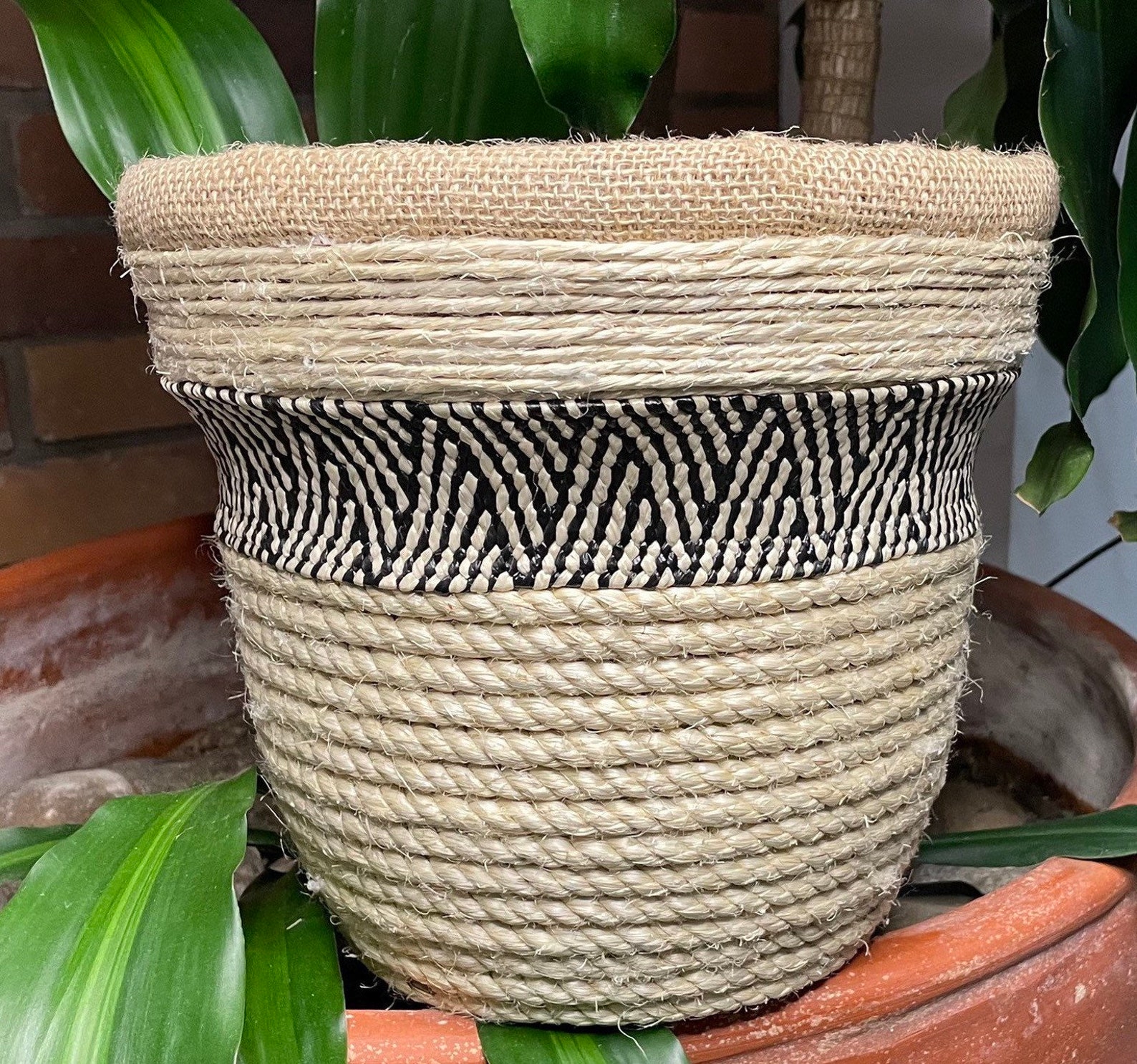 Handmade Jute Basket Basket for Indoor Plants Home Decor and Etsy