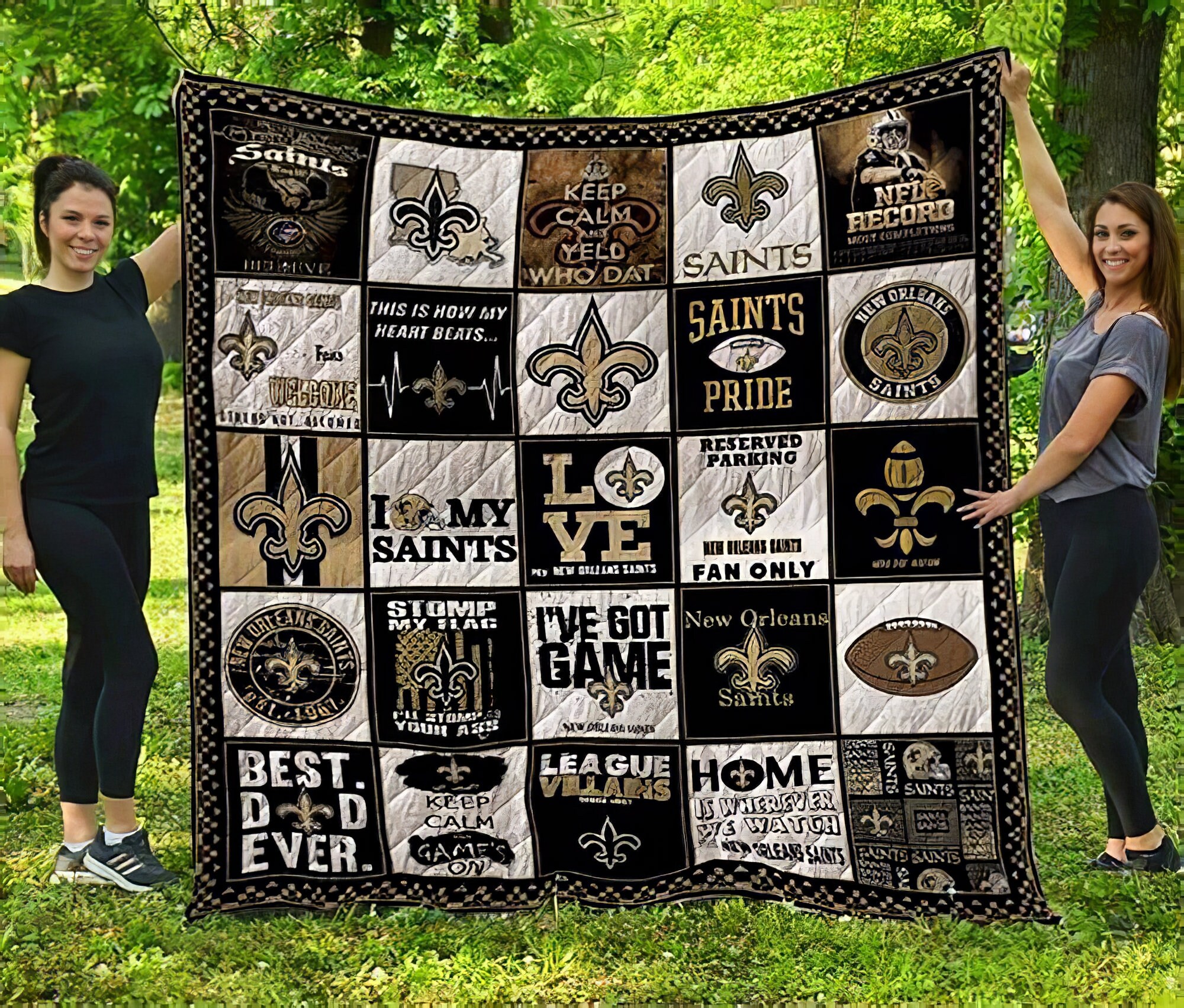 New Orleans Saints NFL Quilt BlanketNFL Team quilt Etsy