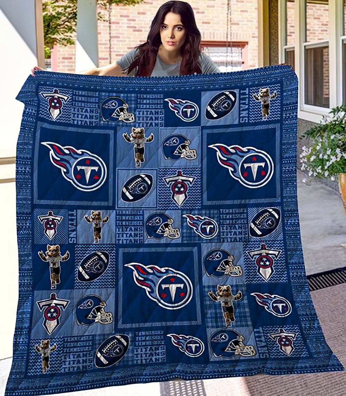 Tennessee Titans NFL Quilt BlanketNFL Team quilt blanketgift Etsy