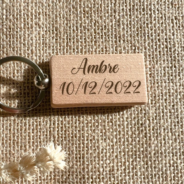 Wooden Key Ring Etsy