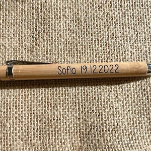 Personalized bamboo pen