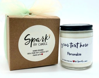 Personalized Candle Gift | Funny Candles | Custom Candle | Blank label candle | Soy Candle | Create your own Candle | Creative Candle