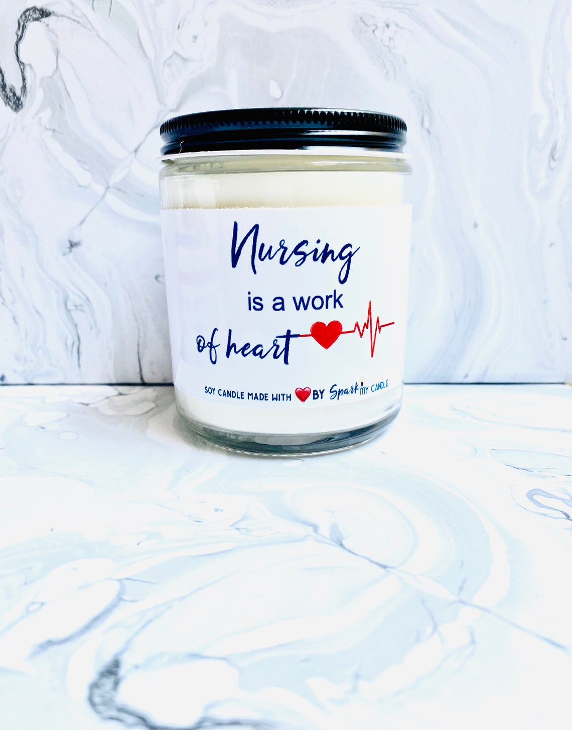 Nursing is a Work of Heart Candle Gift for Nurses Candle for Etsy