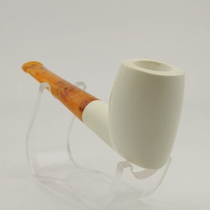 Classic Smooth Meerschaum Pipe,Block Meerschaum Pipe,Unique Meerschaum Pipes,With Case