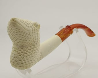 Snake Meerschaum Pipe,Block Meerschaum,Unique Meerschaum Pipes,With Case