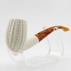Classic Spiral Lattice Meerschaum Pipe,Block Meerschaum Pipe,Unique Meerschaum Pipes,With Case,Pfeife,Christmas Gift,Birthday Gift