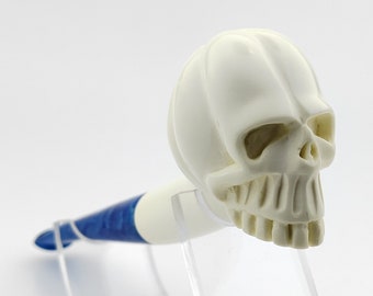 Halloween Pumpkin Skull Meerschaum Pipe,Block Meerschaum,Unique Meerschaum Pipes,With Case