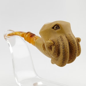 Octopus Meerschaum Pipe,Block Meerschaum,Unique Meerschaum Pipes,With Case
