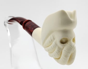 Davy Jones Meerschaum Pipe,Block Meerschaum,Unique Meerschaum Pipes,With Case