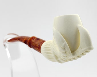 Eagle Claw Meerschaum Pipe,Block Meerschaum,Unique Meerschaum Pipes,With Case