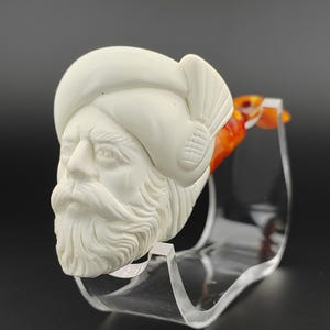 King Sultan Meerschaum  Pipe,Block Meerschaum Pipe,Unique Meerschaum Pipes,With Case