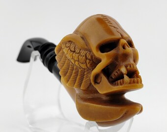 Devil Meerschaum Pipe,Block Meerschaum,Unique Meerschaum Pipes,With Case