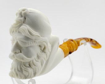 Pirate Meerschaum Pipe,Block Meerschaum,Unique Meerschaum Pipes,With Case