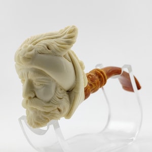 King Sultan Meerschaum  Pipe,Block Meerschaum Pipe,Unique Meerschaum Pipes,With Case