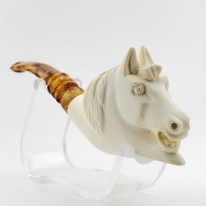 Mustang Horse Meerschaum Pipe,Block Meerschaum,Unique Meerschaum Pipes,With Case,海泡石管