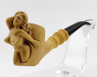 Nude Lady Meerschaum Pipe,Block Meerschaum Pipe,Unique Meerschaum Pipes,With Case
