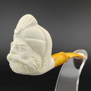 King Sultan Meerschaum  Pipe,Block Meerschaum Pipe,Unique Meerschaum Pipes,With Case