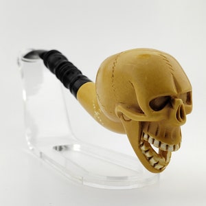 Skull Meerschaum Pipe,Block Meerschaum,Unique Meerschaum Pipes,With Case