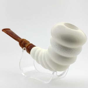 Horn Meerschaum Pipe,Block Meerschaum, Unique Meerschaum Pipes,With Case,Birthday Gift,Christmas Gift