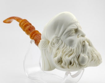Zouave Meerschaum Pipe,Block Meerschaum,Unique Meerschaum Pipes,with Case,French Army Soldier
