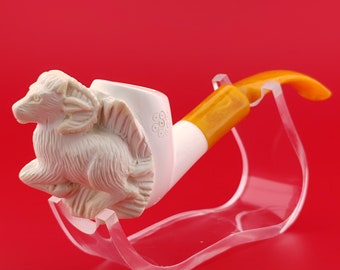 Ram Aries Meerschaum Pipe,Block Meerschaum,Unique Meerschaum Pipes,With Case