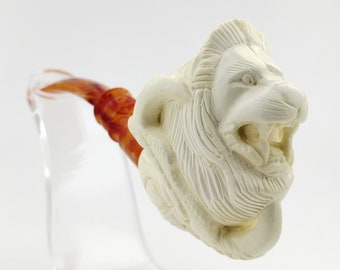 Lion Claw Meerschaum Pipe,Block Meerschaum,Unique Meerschaum Pipes,With Case