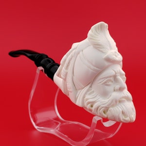 King Sultan Meerschaum  Pipe,Block Meerschaum Pipe,Unique Meerschaum Pipes,With Case
