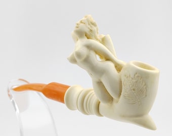 Nude Lady Meerschaum Pipe,Block Meerschaum Pipe,Unique Meerschaum Pipes,With Case