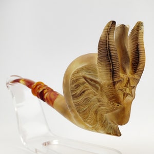 Devil Baphomet Meerschaum Pipe,Block Meerschaum,Unique Meerschaum Pipes,With Case