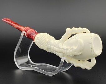 Cutty Eagle Claw Meerschaum Pipe,Block Meerschaum,Unique Meerschaum Pipes,With Case