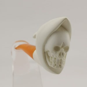 Skull Meerschaum Pipe,Block Meerschaum,Unique Meerschaum Pipes,With Case