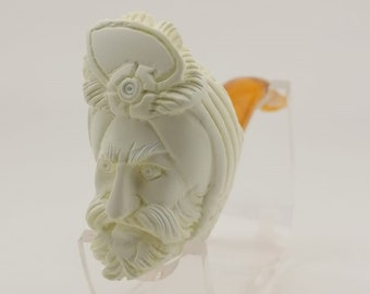 Sultan (King) Meerschaum  Pipe,Block Meerschaum Pipe,Unique Meerschaum Pipes,With Case