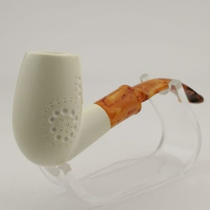Classic Embroidered Meerschaum Pipe,Block Meerschaum Pipe,Unique Meerschaum Pipes,With Case