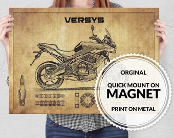 Steel Poster - Kawasaki - Junak - KTM - Motorcycle - Magnet Mounted full Metal Poster - Motorbike - Ride - Duke - Ninja - Vulcan - Drifter