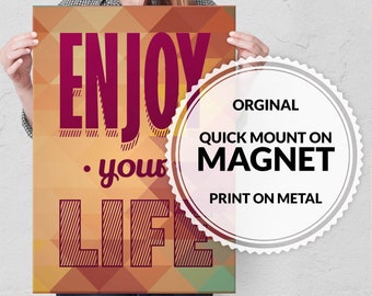 Steel Poster - Motivation - Magnet Mounted full Metal Poster - Optimism - Hopefulness - Life goals - Motto - Dreams