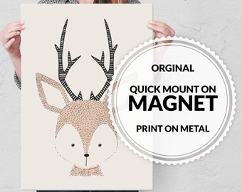 Steel Poster - Kids room - Magnet Mounted full Metal Poster - Baby's room - Teenager - Cute animals - Superhero - Cartoons - Games