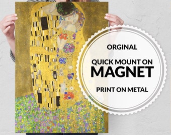 Steel Poster - Klimt - Vermeer - Turner - Magnet Mounted full Metal Poster - Painting - Art - The Kiss - Girl with Pearl - Raby Castle