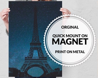 Steel Poster - City - Magnet Mounted full Metal Poster - London - Paris - Pisa - New York - Dresden - Effel Tower - Big Ben