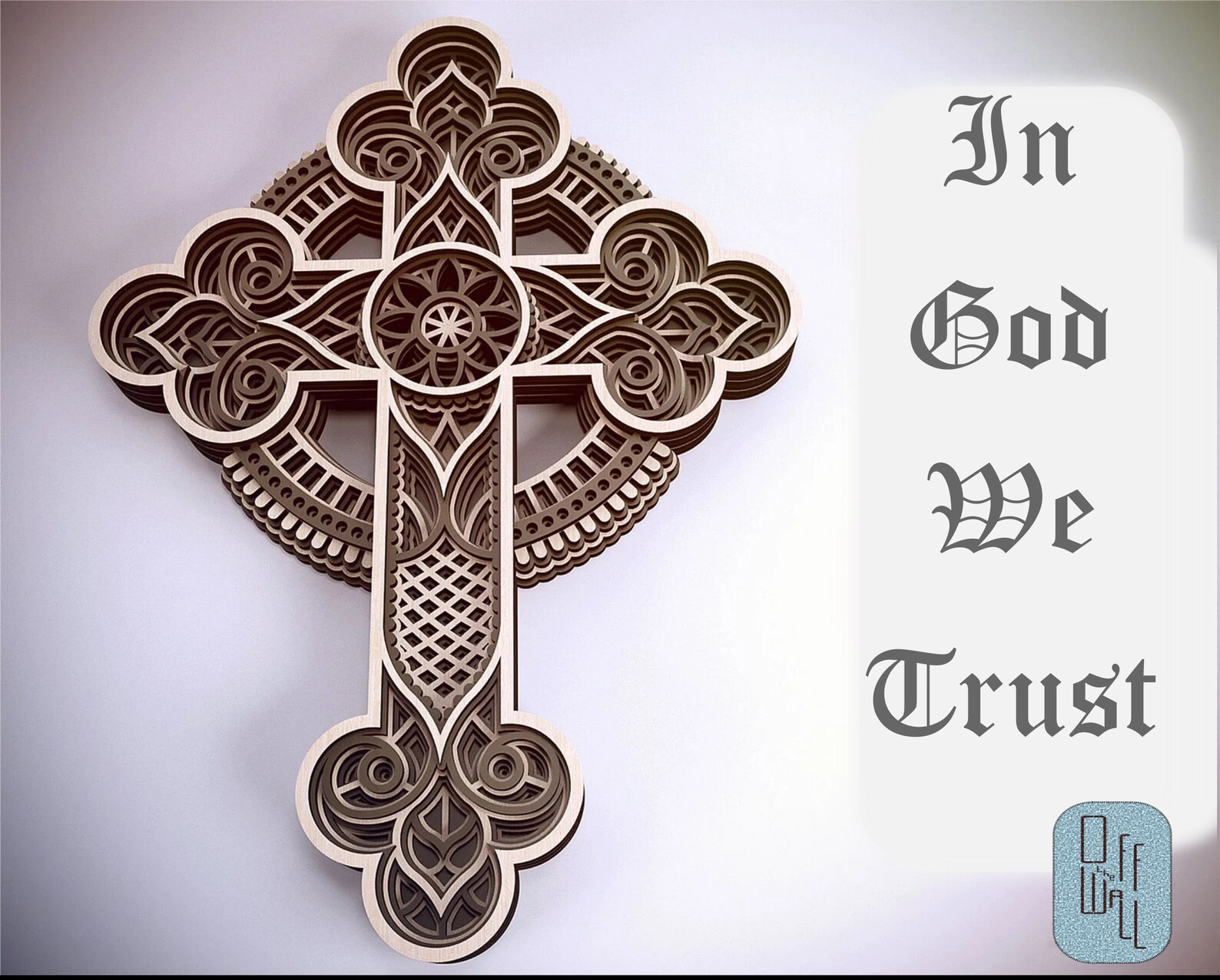 CR01. Christian Cross, Wall Art, Wall Hanging, Layered Art, Religious