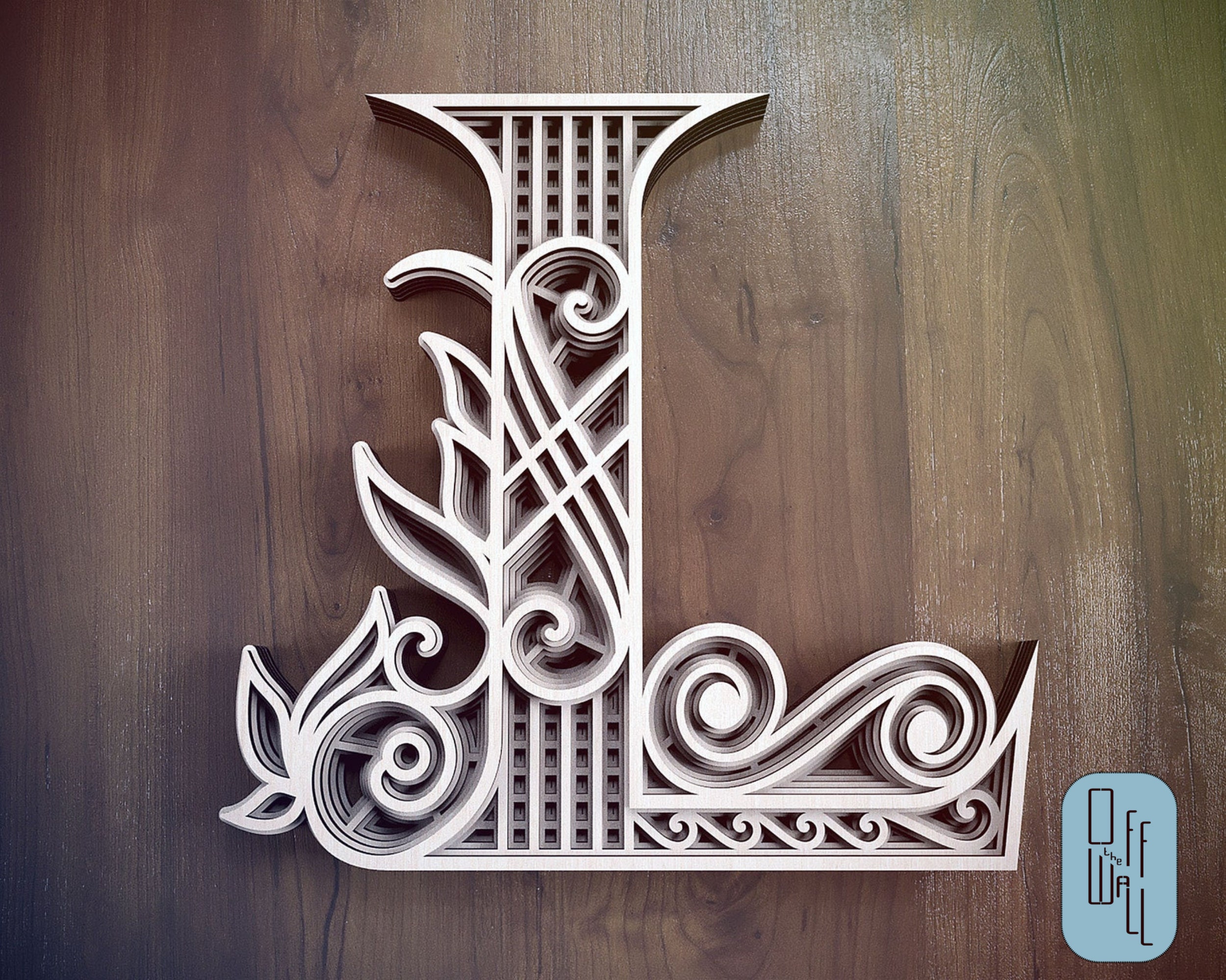 Layered Letter L, Laser Cut Letter, Wall Art Multilayer Letter, Numbers ...